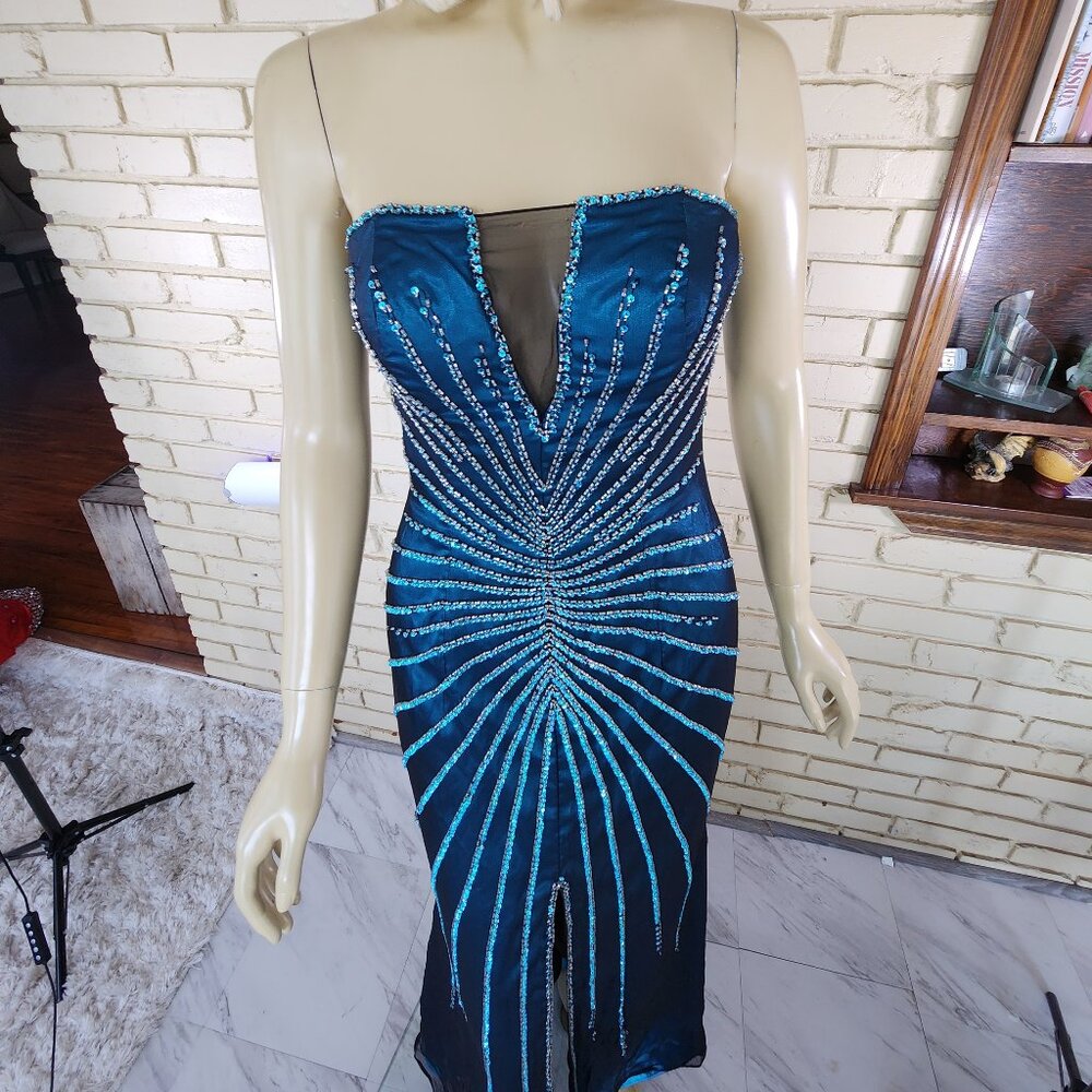 Xtreme Womens Formal Dress Strapless Mermaid Style Size 4 - Picture 2 of 8